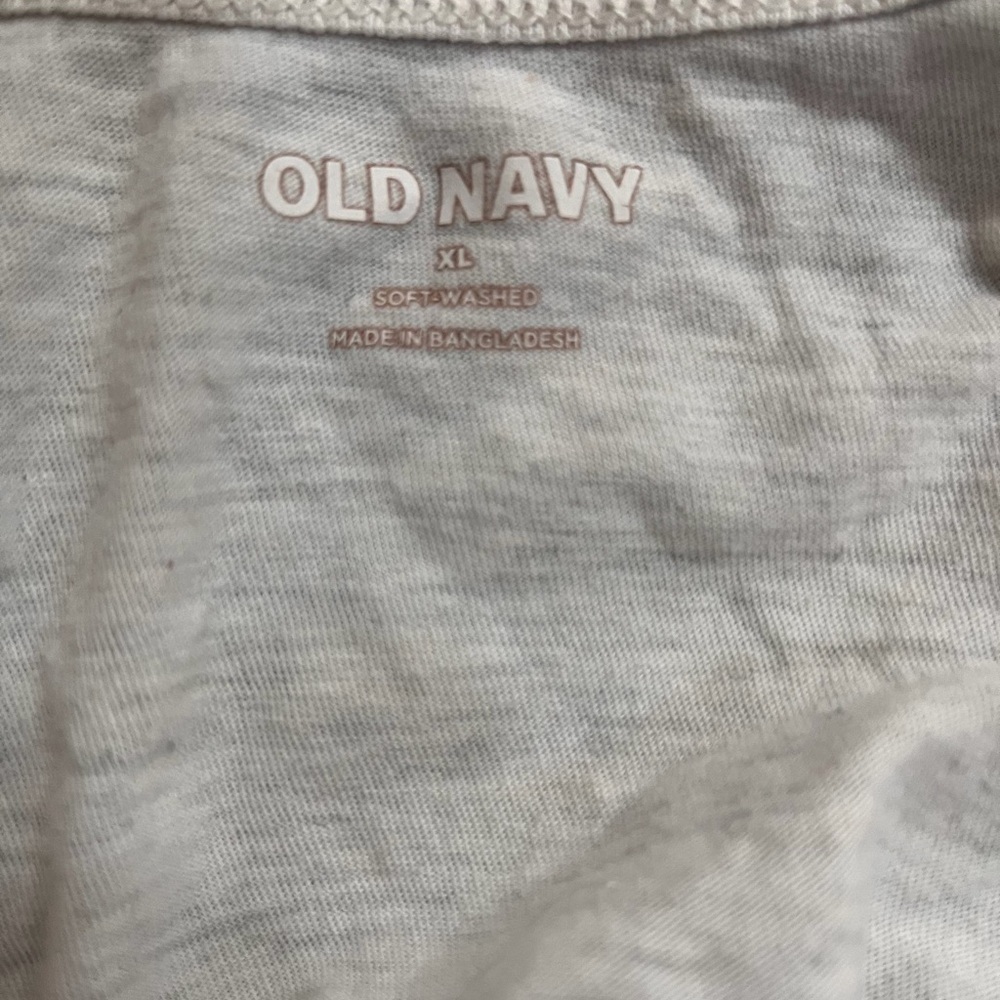 Old Navy Light Gray Short-Sleeve Henley - Picture 3 of 3